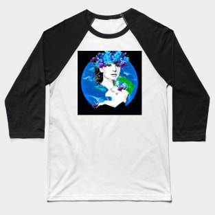 WOMAN EARTH FLOWERS Baseball T-Shirt